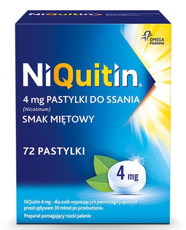NIQUITIN  4mg x 72 past. miętowe