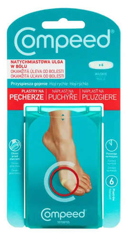 COMPEED plastry n/pęcherze wąskie x 6szt.