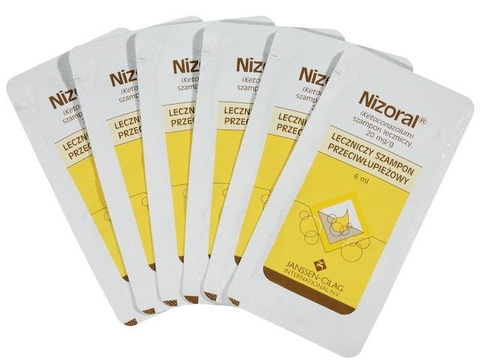 NIZORAL szampon x 6 saszetek