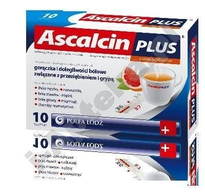 ASCALCIN Plus x 10 sasz. grejpfrutowy