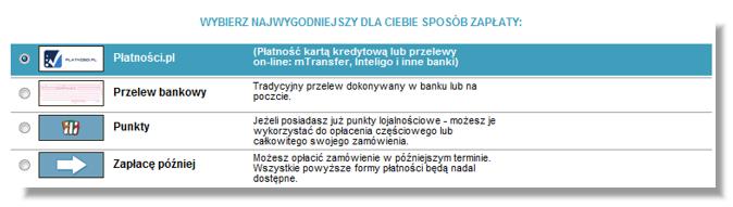 Sposoby zaplaty