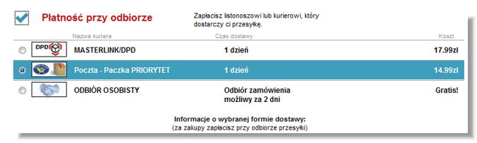 Przy odbiorze