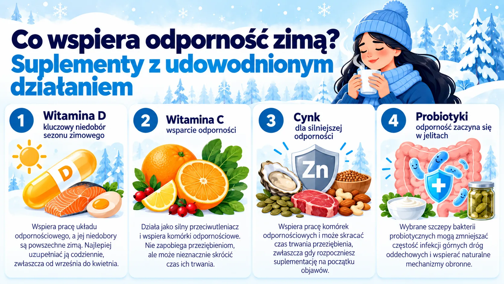 Co wspiera odporność zimą? Suplementy z udowodnionym działaniem