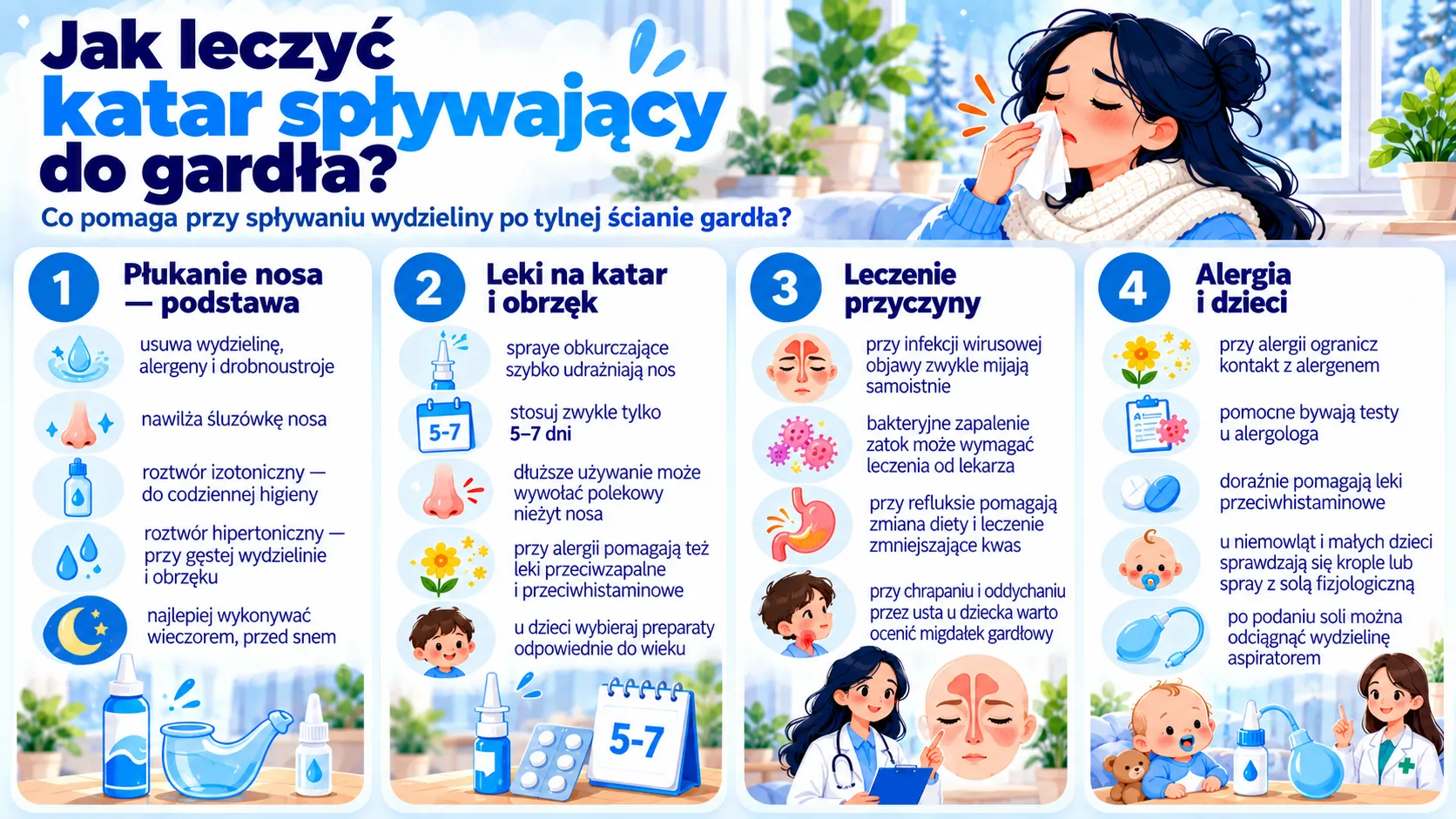 Jak leczyć katar spływający do gardła?