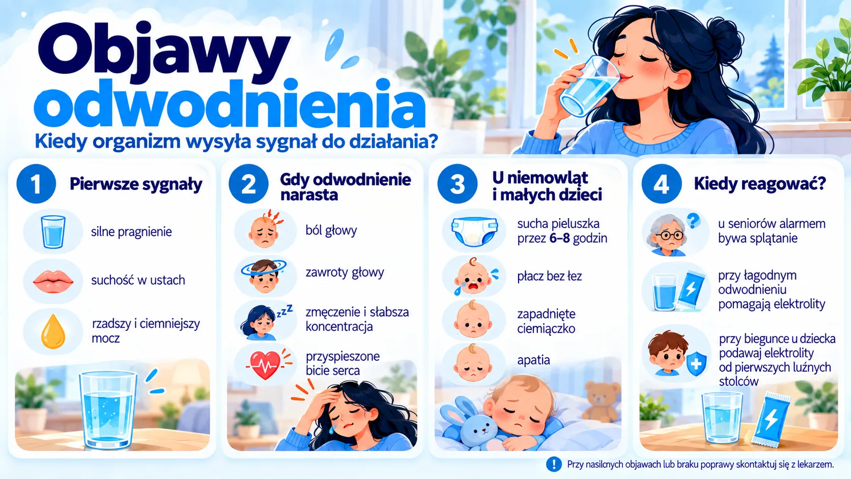 Objawy odwodnienia - kiedy organizm wysyła sygnał do działania?