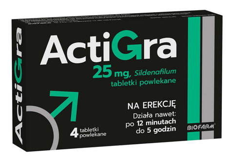 ActiGra 25mg x 4 tabletki